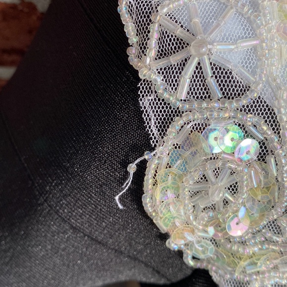 Beaded Lace Collar/Necklace with Sequins Vintage NWT - Picture 3 of 10